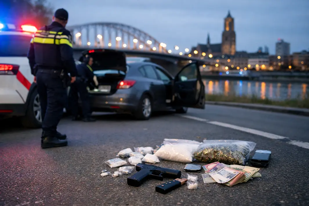 Controle auto in Arnhem leidt tot ontdekking vuurwapens en drugs