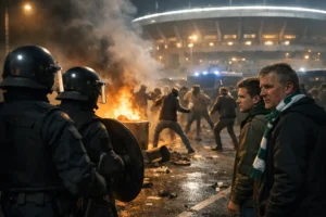 Hooliganrellen overschaduwen uitwedstrijd, reacties van club en supportersvereniging