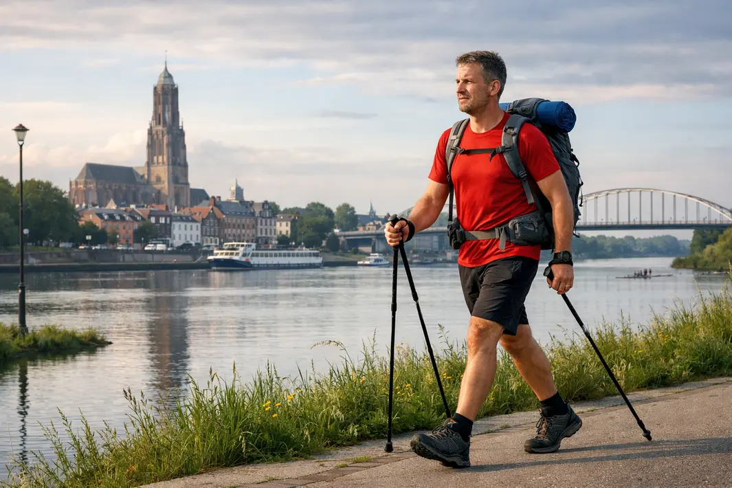 Man loopt meer dan 1000 kilometer door Arnhem voor goed doel