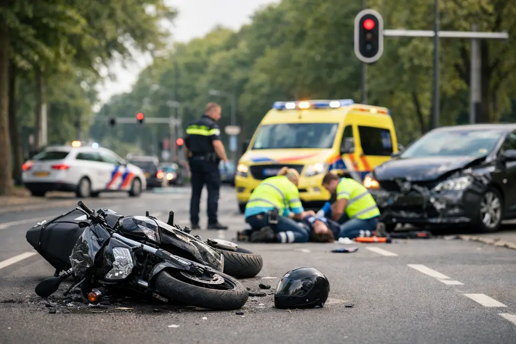 Motorrijder raakt gewond bij aanrijding op Utrechtseweg in Arnhem