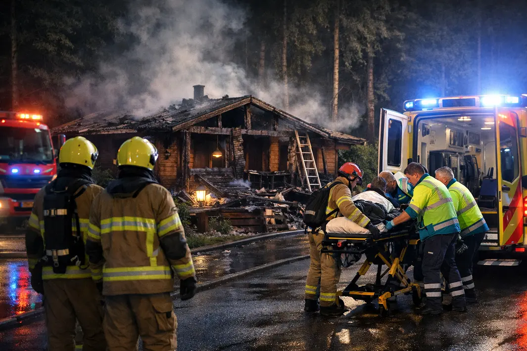 Persoon gered na brand in chalet aan Harderwijkerweg in Arnhem