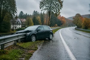 Auto raakt van de weg en komt tegen vangrail tot stilstand bij Dieren