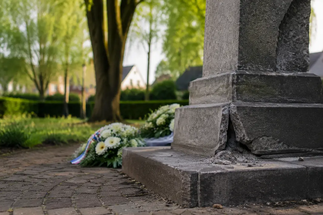 Oorlogsmonument in Ellecom beschadigd tijdens avondvierdaagse