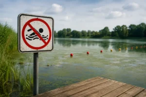 Waarschuwing voor zwemmen in recreatiewater door slechte waterkwaliteit