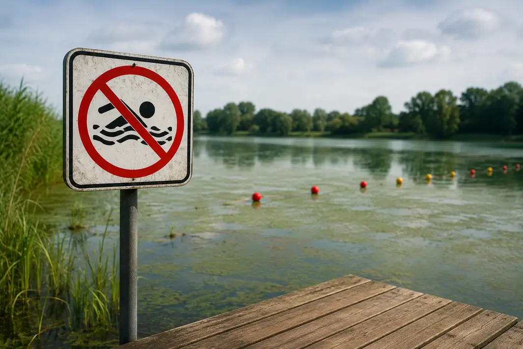 Waarschuwing voor zwemmen in recreatiewater door slechte waterkwaliteit